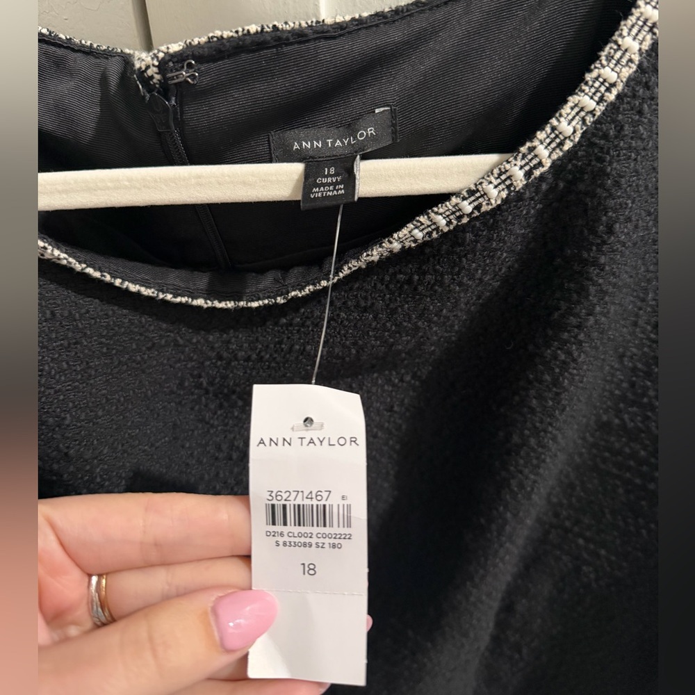 Ann Taylor Black Midi Dress *NWT* - Picture 5 of 11